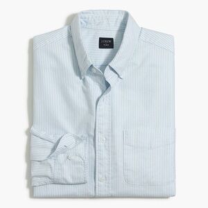 NWT J.Crew Flex Oxford Shirt Slim Fit Blue White Stripe XXL